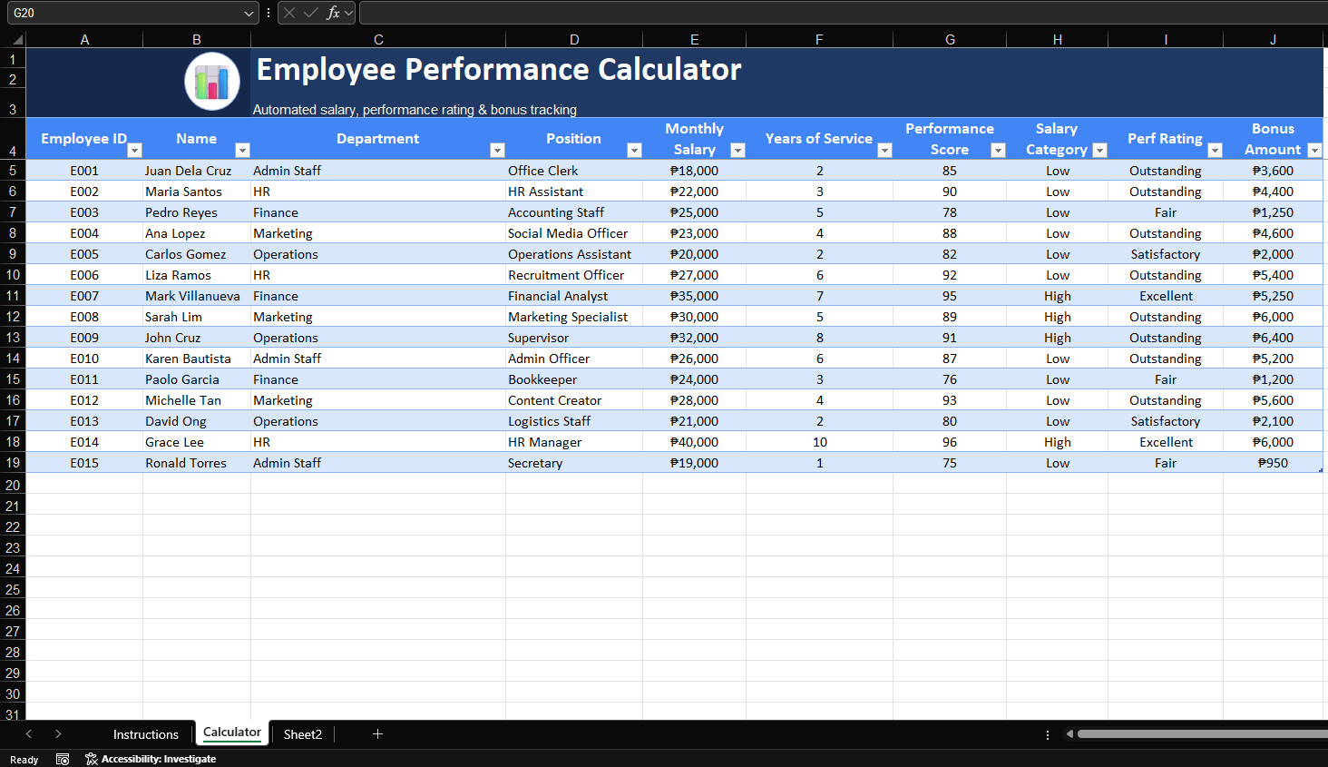 Excel XLOOKUP with Data Cleaning Template preview