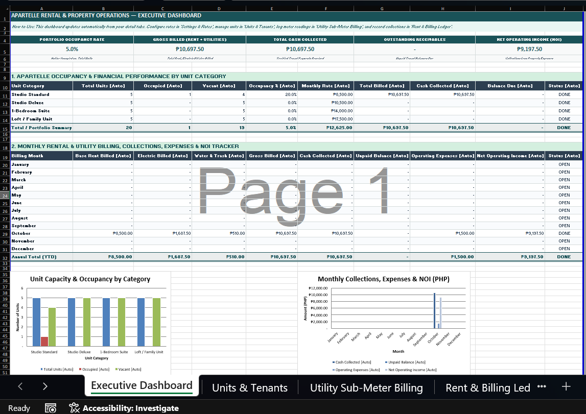 Apartelle Rental Template preview